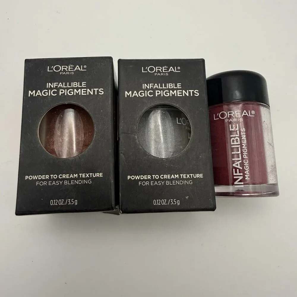3 L’Oreal Infallible Magic Pigments “ 454, 446, 448 Powder To Cream Texture